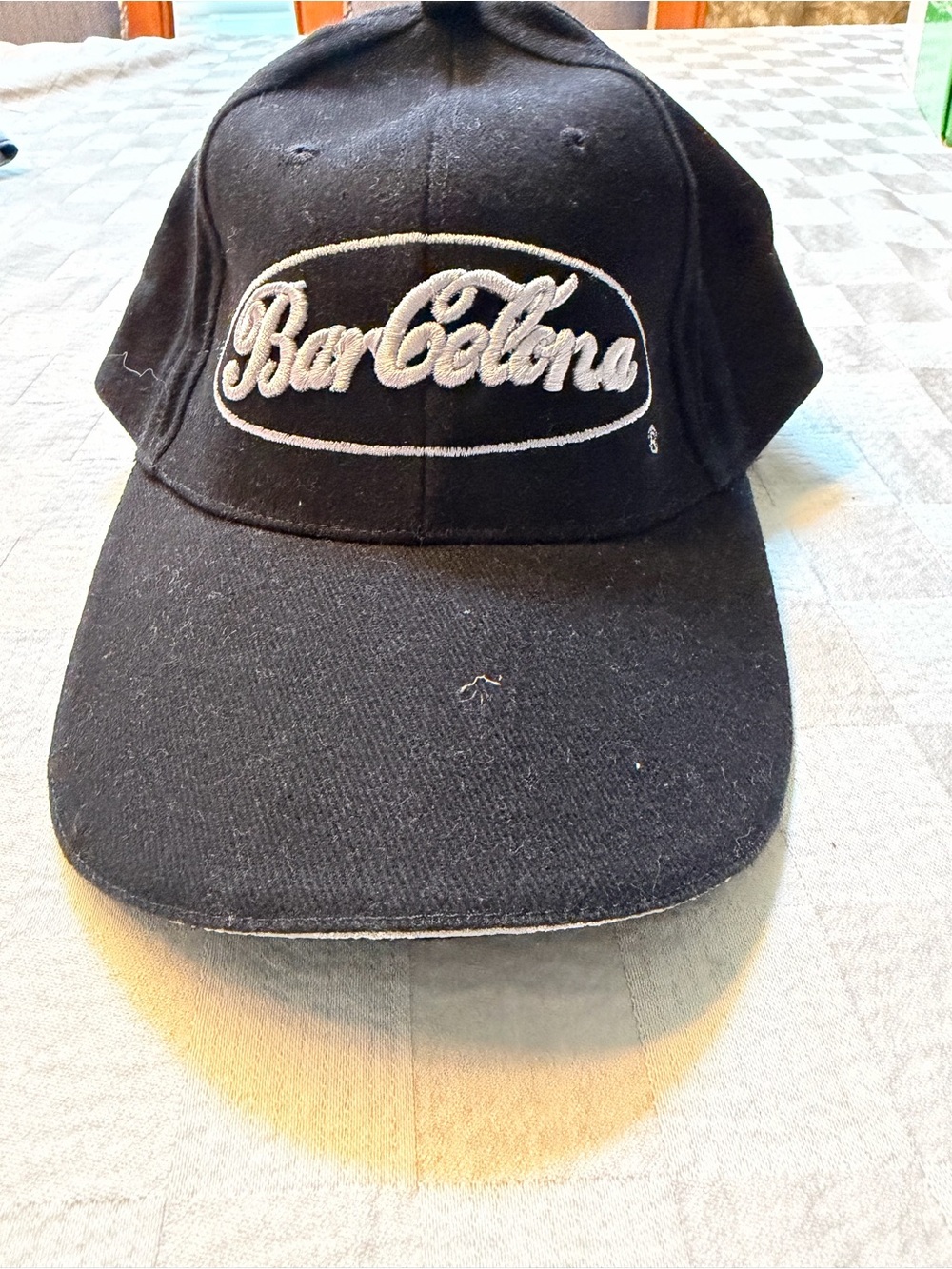 Barcelona Embroidered Baseball Cap - Black
